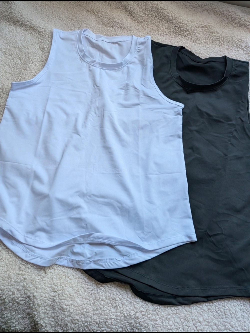 Classic Sleeveless Tank Tops - White and Black